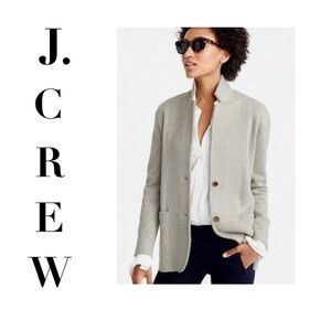 J CREW Grey Sweater Blazer MEDIUM 100% Cotton G9309